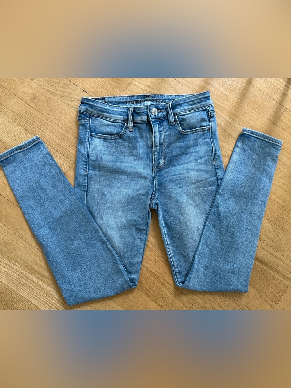 American Eagle Outfitters Light Blue Skinny Jeans - High Rise